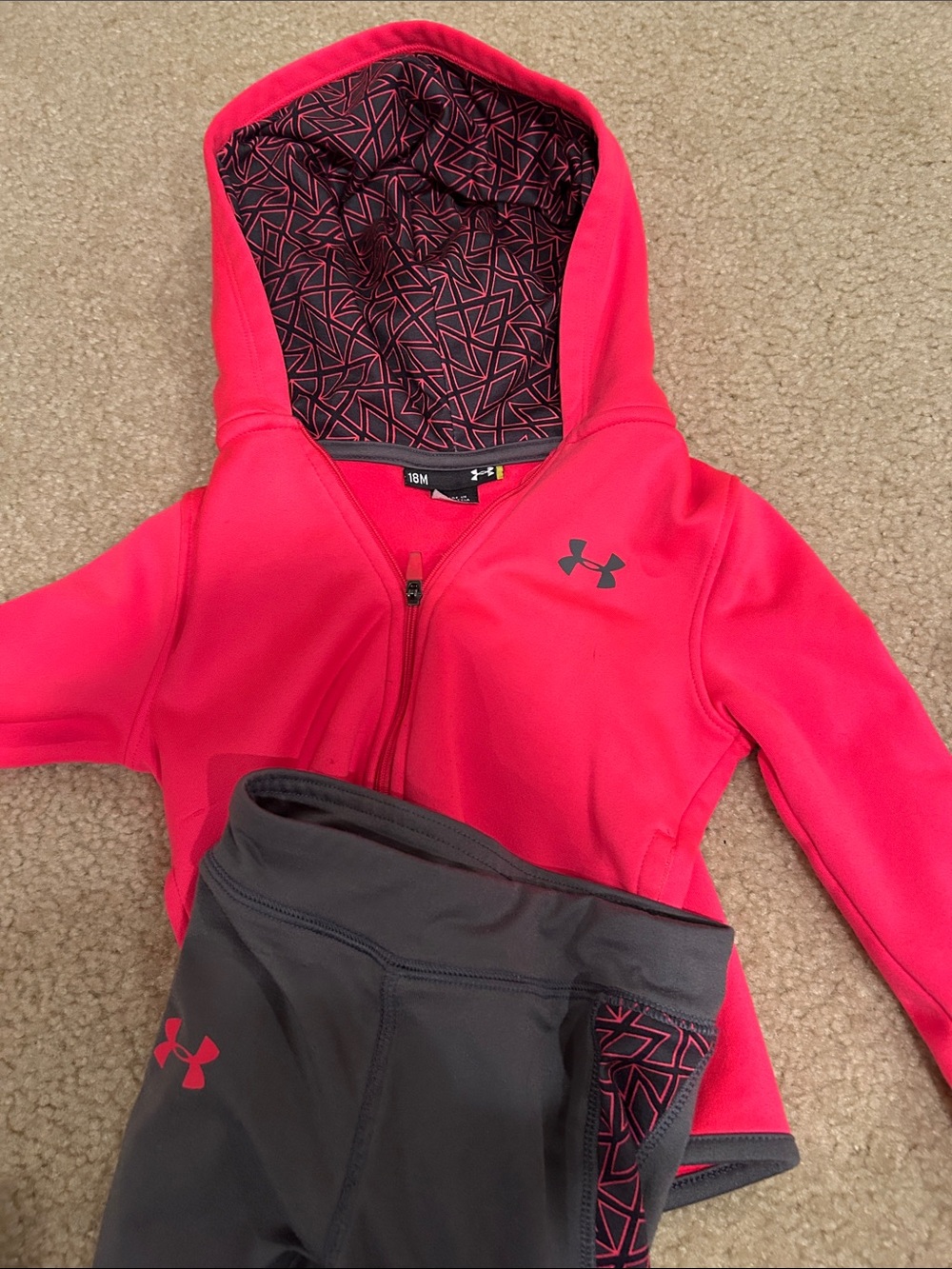 Under Armour Girls' Pink Hooded Jacket - Performance Activewear